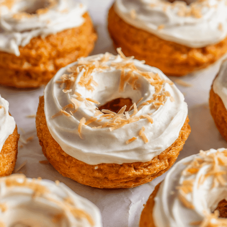 Carrot Cake Donuts [gluten free + high protein] • Wholesome Helper