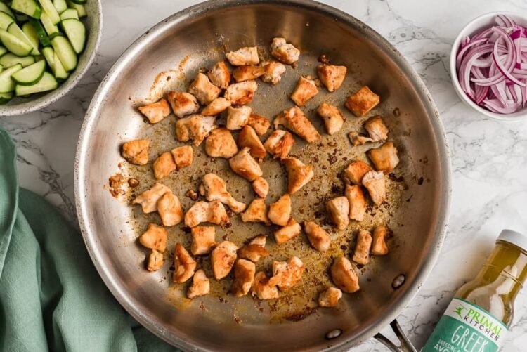 Greek Rooster Bites – 10 Minute Meal