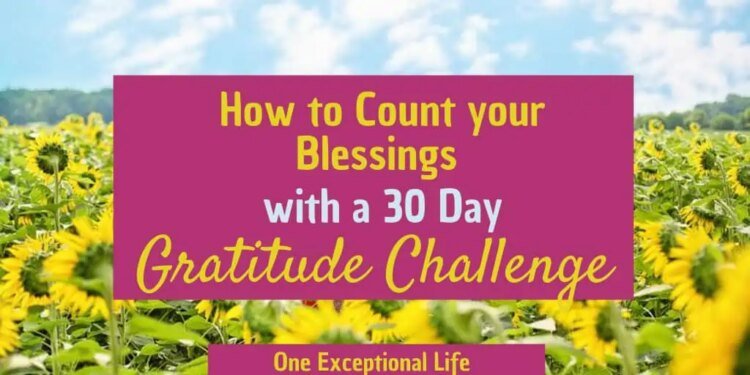 How To Rely Your Blessings With A 30 Days Of Gratitude Problem