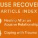 Relationship Abuse Restoration Article Index