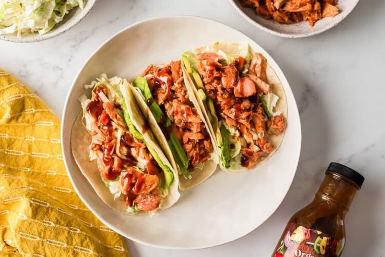 BBQ Salmon Tacos (15 Minute Meal)