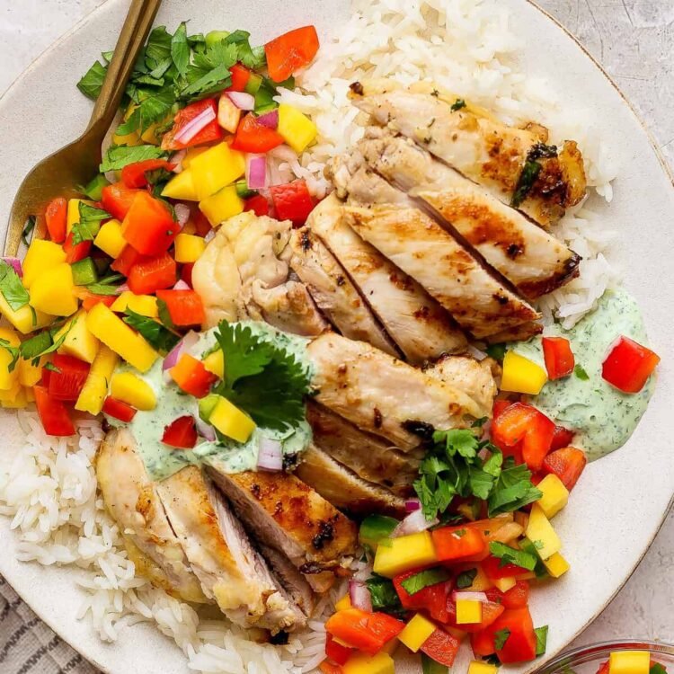 Cilantro Lime Hen with Mango Salsa