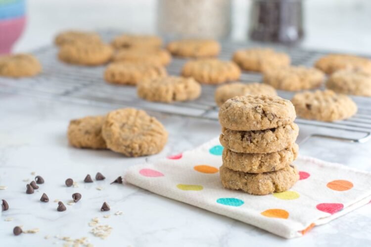 Peanut Butter Oatmeal Chocolate Chip Cookies (No Flour!)