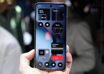 A tiny, playful dot-matrix display screen within the firm’s costliest cellphone but