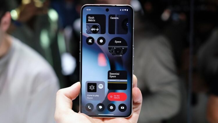 A tiny, playful dot-matrix display screen within the firm’s costliest cellphone but