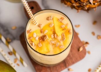 Excessive Protein Mango Pineapple Smoothie (No Banana)