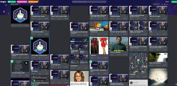 Imgur protest covers the entrance web page in anti-MediaLab memes