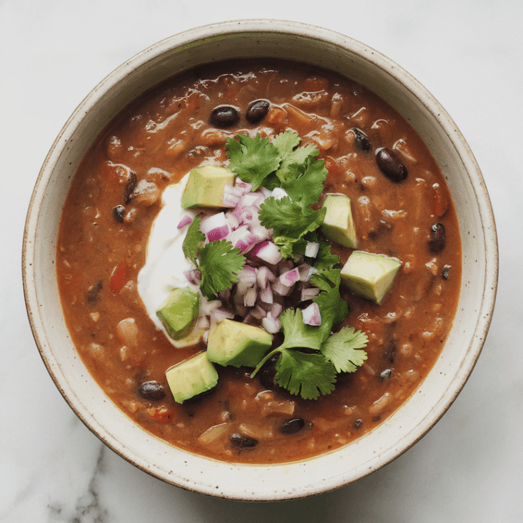 Simple Vegan Instantaneous Pot Black Bean Soup from Wholesome Helper