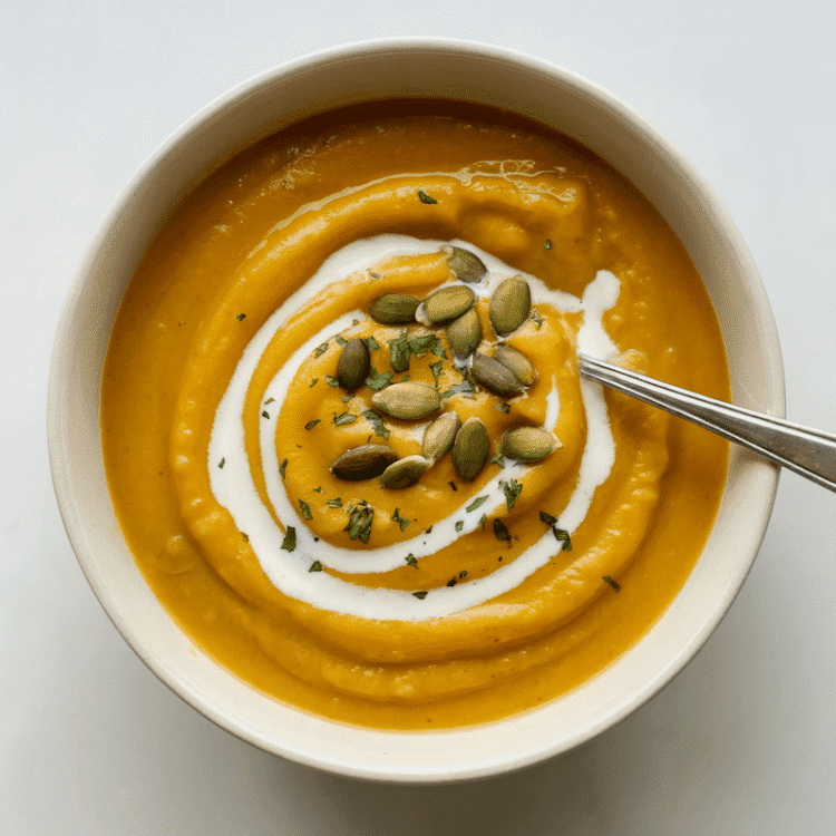 Straightforward Creamy Butternut Squash & Pear Soup [vegan + gluten-free] • Wholesome Helper
