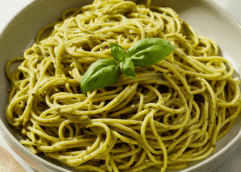 Wholesome Excessive Protein Pesto Pasta • Wholesome Helper