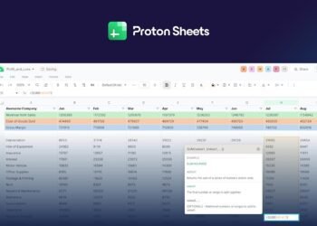 Proton Sheets joins the corporate’s productiveness suite