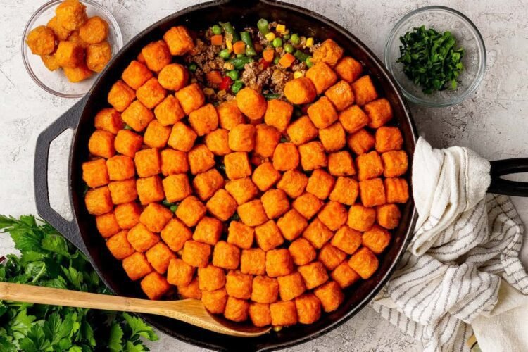 Candy Potato Tater Tot Casserole