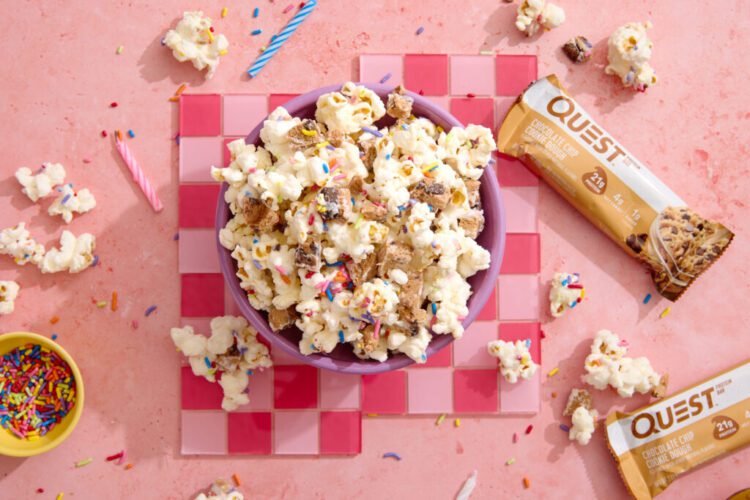 Quest Birthday Cake Cookie Dough Popcorn Recipe