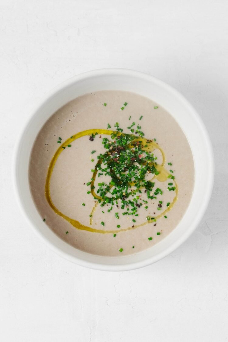 Velvety Vegan Cream of Mushroom Soup