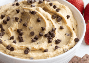 Chocolate Chip Cookie Dough Dessert Hummus [vegan + gluten-free] • Wholesome Helper