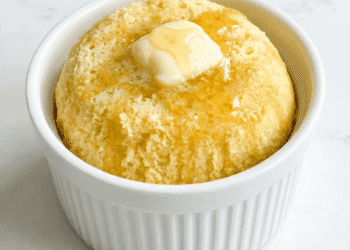 Simple Cornbread Mugcake [gluten-free + high protein] • Wholesome Helper