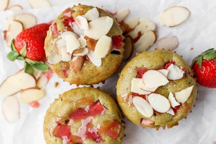 Strawberry Matcha Protein Muffins – Match Foodie Finds