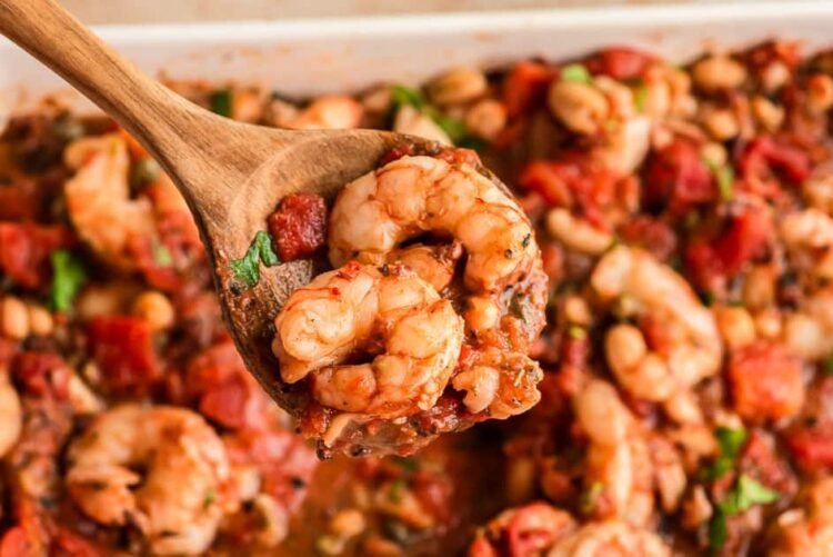 Mediterranean Shrimp Recipe (One Pot, Baked)