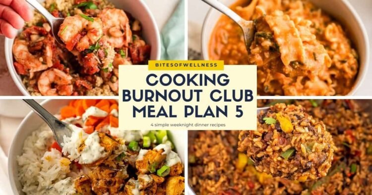 Cooking Burnout Membership Meal Plan 5