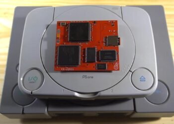This Frankenstein PlayStation PCB reads video games from microSD and outputs video over HDMI