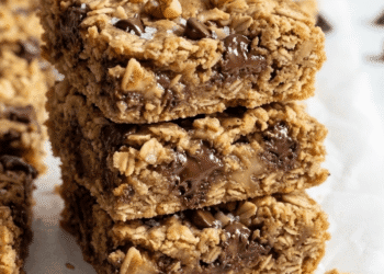 Wholesome Excessive Protein Oatmeal Chocolate Chip Breakfast Bars