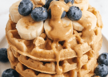 Peanut Butter Keto Collagen Waffles