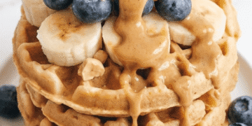 Peanut Butter Keto Collagen Waffles