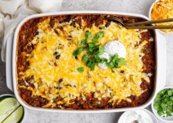 Simple Rooster Enchilada Casserole