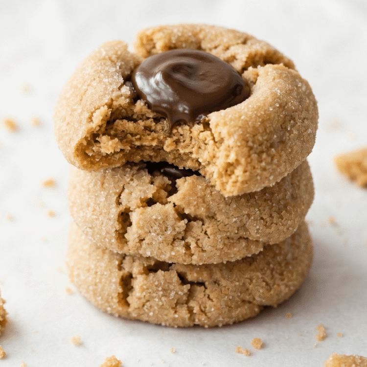 Vegan Peanut Butter Blossom Cookies [gluten-free + sugar-free] • Wholesome Helper