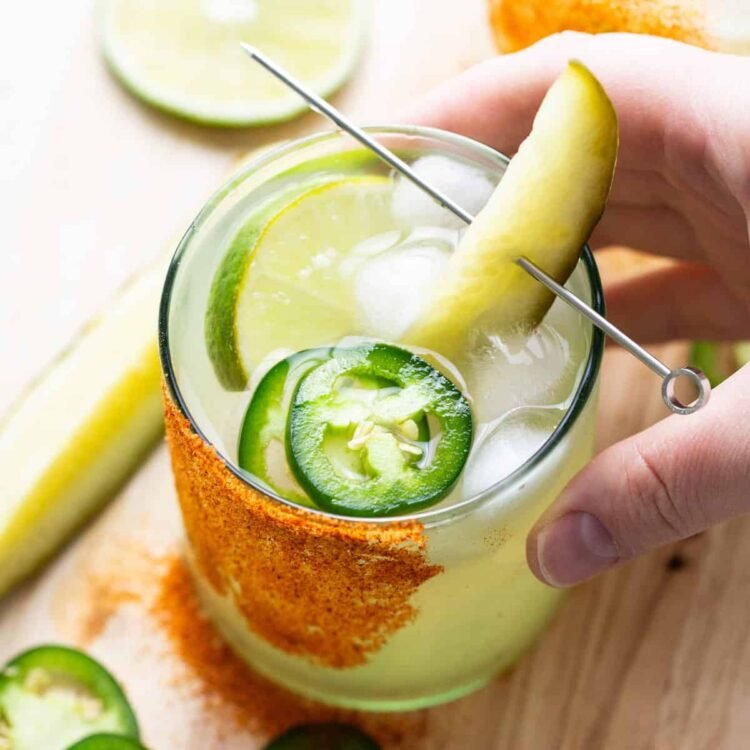 Spicy Pickle Margarita Recipe (Jalapeño + Pickle Juice!)