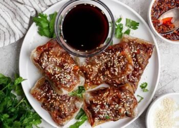 Crispy Air Fryer Chili Crunch Rolls (Rice Paper Wrapped!)