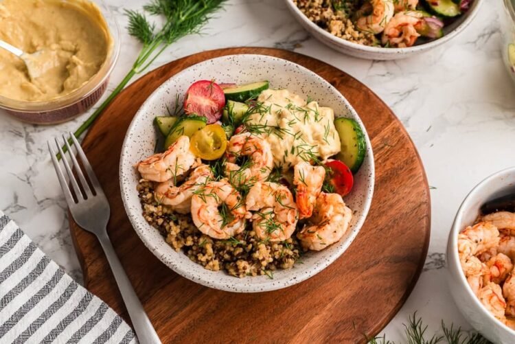 Greek Shrimp Bowls (Simple 20 Minute Dinner)