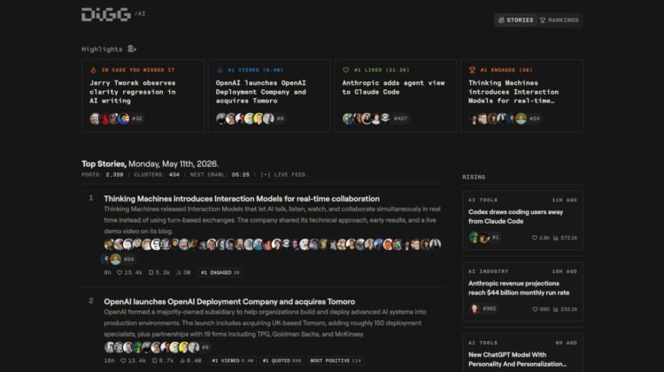 Digg Is Again Once more, This Time To Combination AI Information