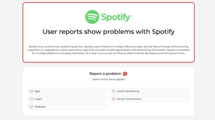 Spotify Is Down For Some Customers