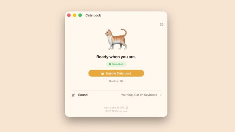 This New Mac App Locks The Keyboard To Forestall Chaos When Your Cat Tramples All Over It