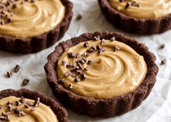 Mini Vegan Peanut Butter Pies with Chocolate Cookie Crust