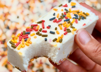VIRAL Confetti Cake Marshmallow Bars [high-protein + sugar-free] • Wholesome Helper