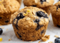 Vegan Blueberry Lemon Oat Muffins [gluten-free + no added sugar] • Wholesome Helper