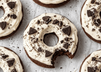 Vegan Mint Chocolate Cookies and Cream Protein Donuts • Wholesome Helper