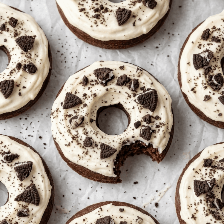 Vegan Mint Chocolate Cookies and Cream Protein Donuts • Wholesome Helper