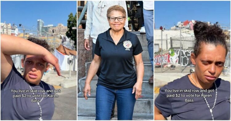 Skid Row Girl Says She Was Paid $2 to Vote for Karen Bass
