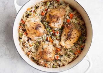 One Pot Rooster and Rice (Dutch Oven Recipe)