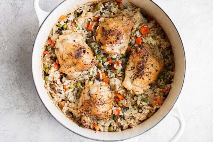 One Pot Rooster and Rice (Dutch Oven Recipe)