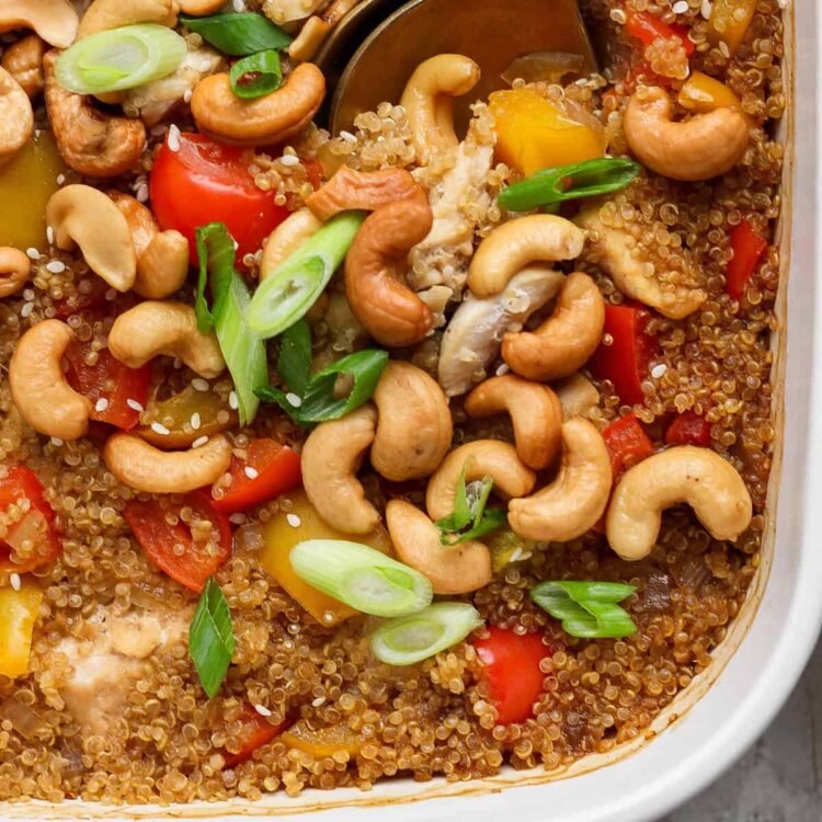 Cashew Rooster Casserole (Excessive-Protein & Simple)