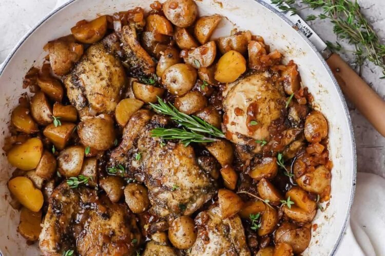 Apple Cider Hen Thighs (One-Skillet Dinner)