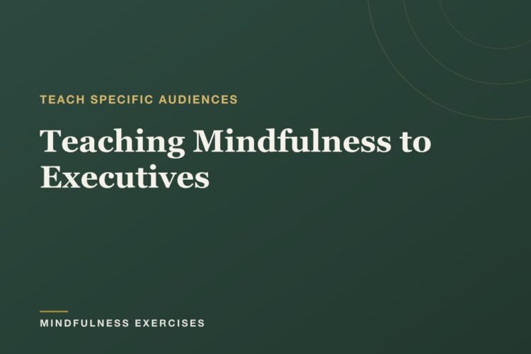 Educating Mindfulness to Executives: A Trainer’s Information
