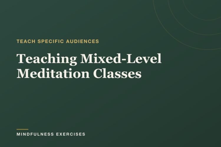 Educating Combined-Stage Meditation Lessons: A Information