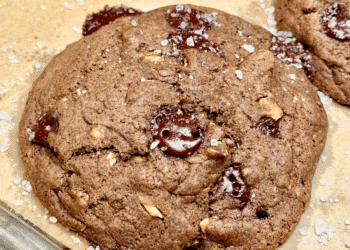 Double Chocolate Sea Salt Protein Cookies [high-fiber + refined sugar-free] • Wholesome Helper