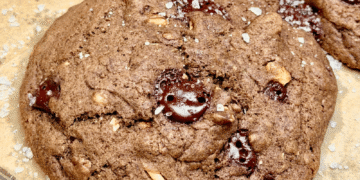 Double Chocolate Sea Salt Protein Cookies [high-fiber + refined sugar-free] • Wholesome Helper