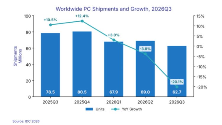 Worldwide PC Shipments In Q3 Fell 20 P.c From Final Yr